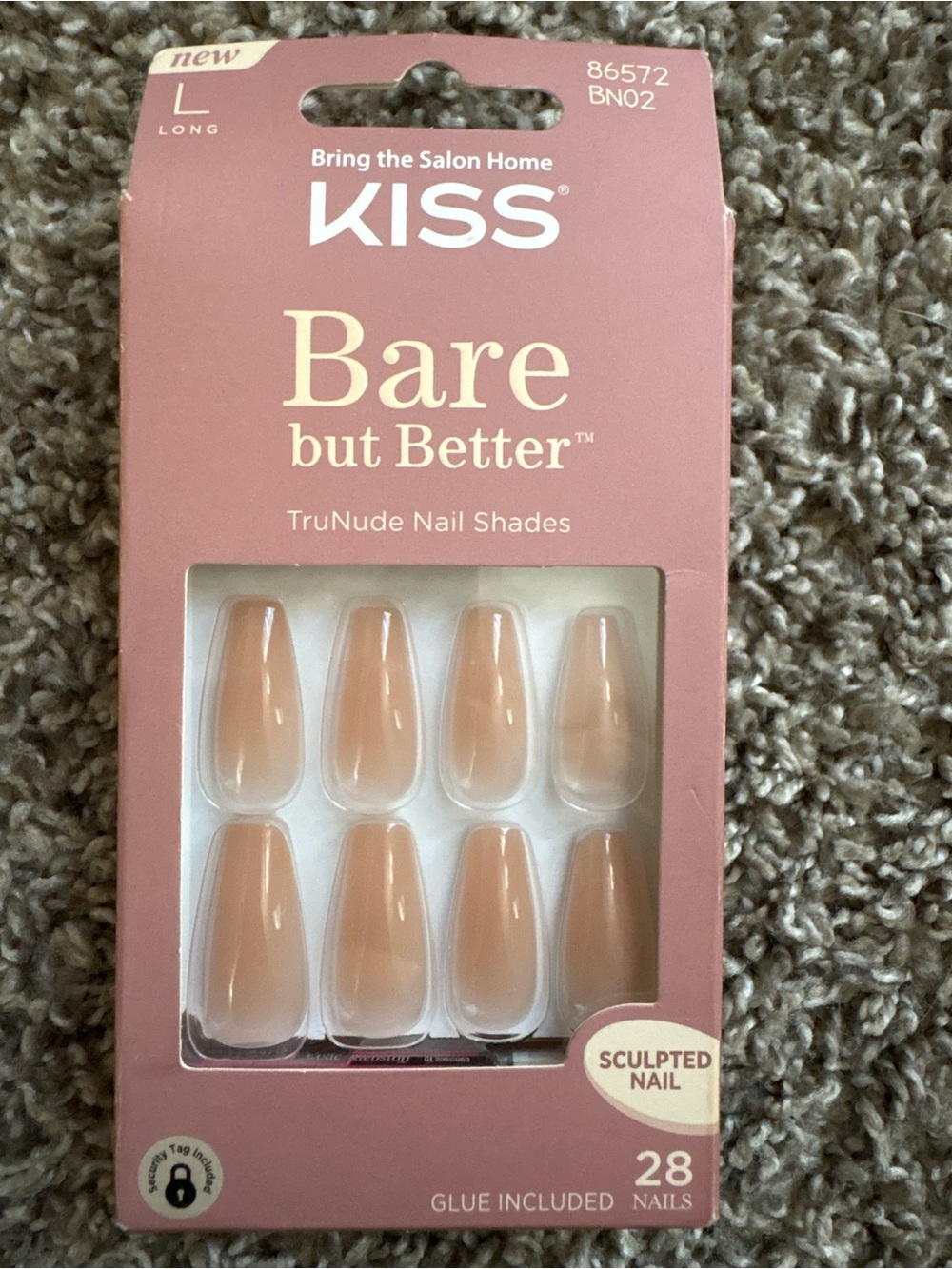 Kiss TruNude Sculpted Press-On Nails - Soft Pink Nude